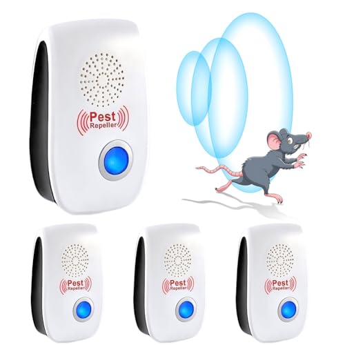 Ultrasonic Pest Repeller, 4 Pack Electronic Mosquito Repellent Insect Control Pest Roach Mosquito Spider Rodent Ultrasonic Pest Repeller, 4 Pack Electronic Mosquito Repellent Insect Control Pest Roach Mosquito Spider Rodent