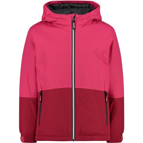 Cuciture totalmente nastrate CMP Giacca Kid G con Cappuccio Fisso Unisex - Bambini e Ragazzi, Fuxia 25, 140