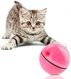 CHERRYLIFE Smart Interactive Cat Toy - 2019 Newest USB Rechargeable Cat Toy Ball, 360 Degree Self Rotating with Built-in Led Light,More Exercise for Your Kitty