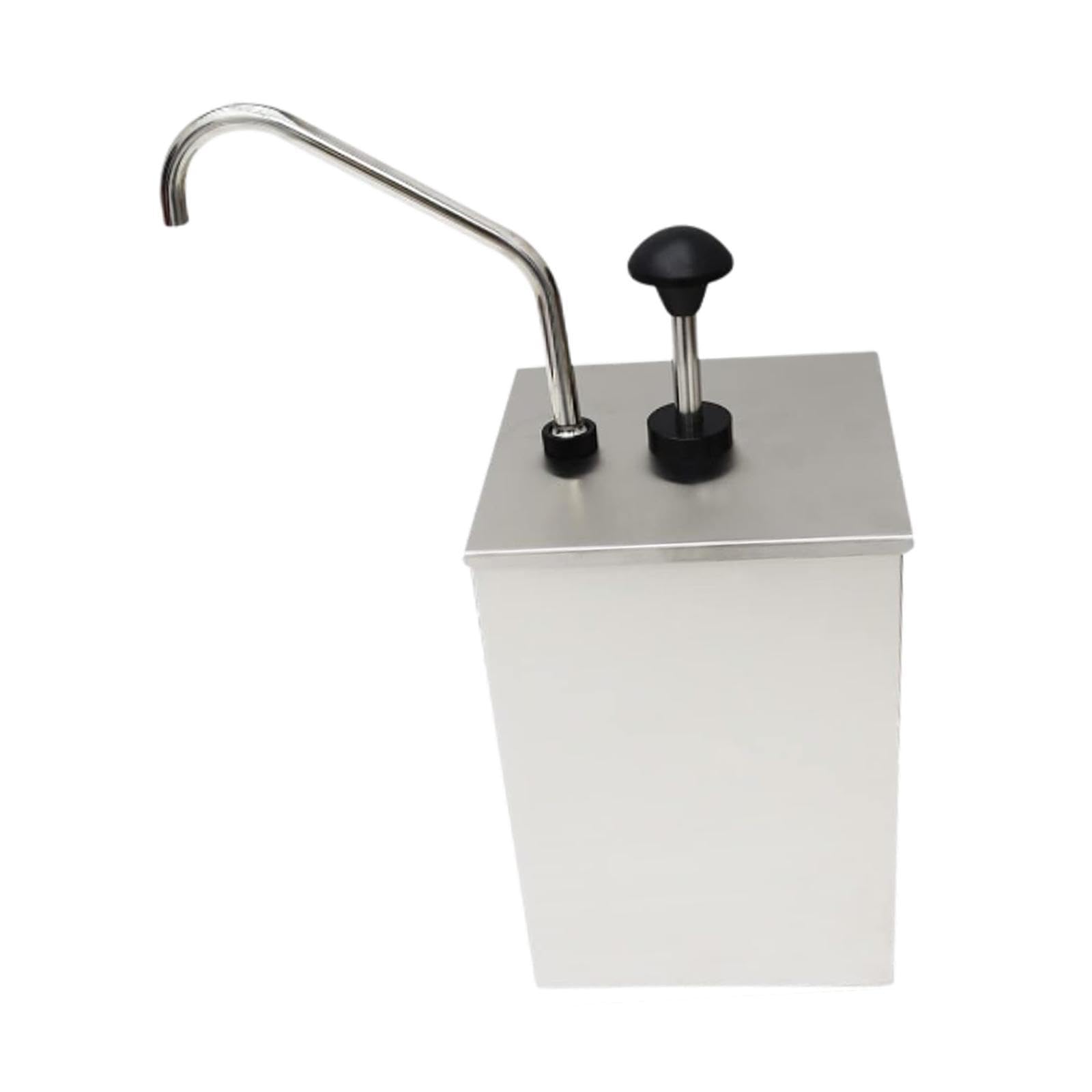Dispensador de Salsas con Bomba, Botella con Bomba para Condimentos de 4 Litros, Fácil de Usar, de Acero Inoxidable.