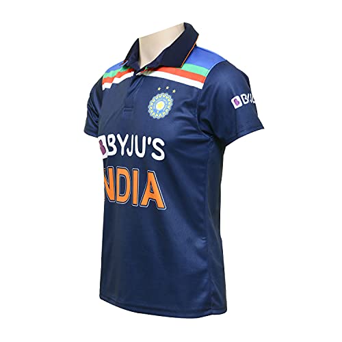 KD Cricket KD India Jersey Cricket Dri Fit Retro Uniform Half Full Sleeve T Shirt Supporter Match Team - Half Sleeve Plain 42