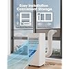 Lovewind 10000 BTU Portable Air Conditioners, Cool Up to 450 Sq.Ft, 4 IN 1 Quiet Portable AC Unit with Remote Control, Dehumidifier & Fan Modes, LED Display, 24H Timer, Installation Kits, White