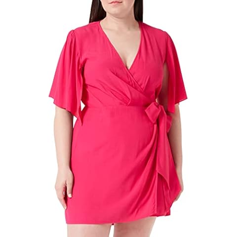 Pinko Women's Satin Casual Dress in Fucsia Cover