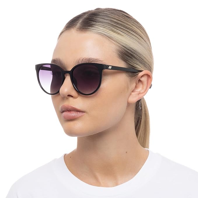 Image of Sunglasses for Women, Cateye Frame, Brown Gradient Lenses, Round Cat Eye Style