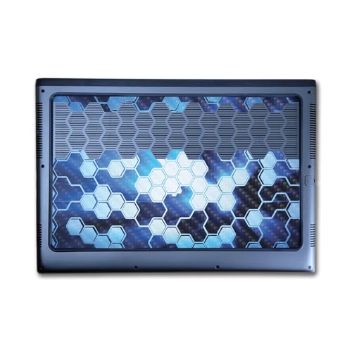 Image of Carbon Fiber Laptop Skin Compatible with Alienware M16 R2 (2024) - Shining Hex - Premium 3M Vinyl Protective Wrap Decal Cover - Easy to Apply | Crafted in The USA by MightySkins