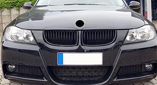 Fits For BMW 3 Series E90 E91 Saloon Touring Gloss Black Grills Front Grill 05-08