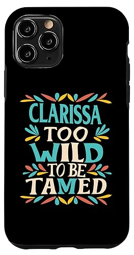 CLARISSA Name Cute Retro Girls Wildflower CLARISSA Name スマホケース iPhone 11 Pro 用