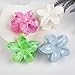 Large Hawaiian Flower Hair Claw Clips for Women, 4Pcs Tropical Plumeria Hair Clips for Thick and Thin Hair, Strong Hold Marble Texture Nonslip Beach Hair Claw Clips Summer Hair Accessories Gift