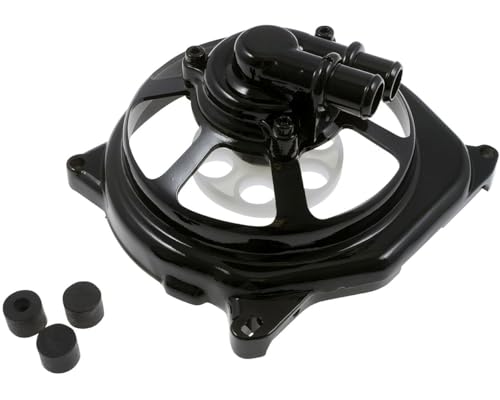 Wasserpumpendeckel STR8 Extreme Cut schwarz kompatibel für YAMAHA Aerox 50cc, Jog RR, ROLLER