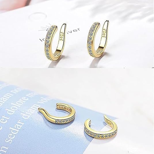Fixura Thin Chunky Ear Cuffs Non Piercing Adjustable Fixura Ear Clips - Thin Chunky Ear Cuffs Non Piercing Earrings For Women & Men Thin Chunky Ear Accessories