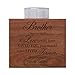 LifeSong Milestones Personalized Memorial Sympathy Keepsake Funeral Candle Holder Custom Engraved Cherry Wood Loss of Loved One Gift (Single) (Brother)