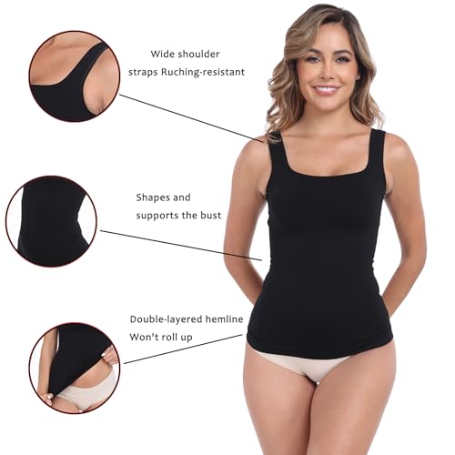 Women Shapewear Tank Tops Tummy Control Compression Tops seamless Body Shaper Camisole4