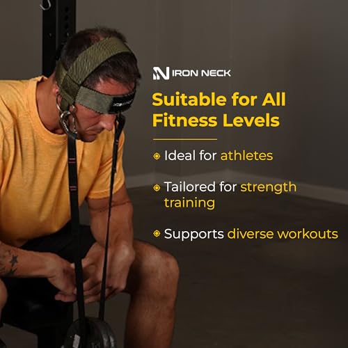 Image of Iron Neck Alpha Neck Trainer - Exercise & Workout Equipment | Versatile Neck Exerciser, Strengthener, Trainer with Adjustable Head and Chin Strap, Portable Head Harness for Weight Lifting