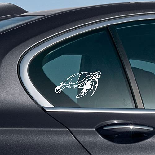 Image of WIRESTER 6 inch Clear Vinyl Decal Sticker Decoration for Car Window (Or Any Flat Surface) - Sea Turtle