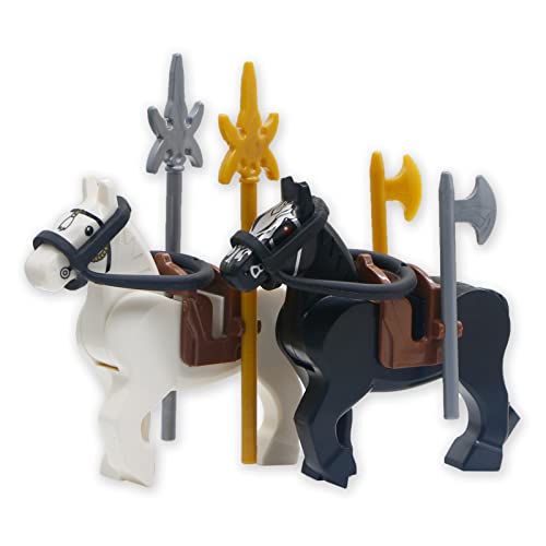 Knights People Accessories Building Block - Medieval Weapon Armor Swords Helmet Horse, Castle Knight Shield Spear, Moc Bricks Parts Toys Sets For Boys #TOP1