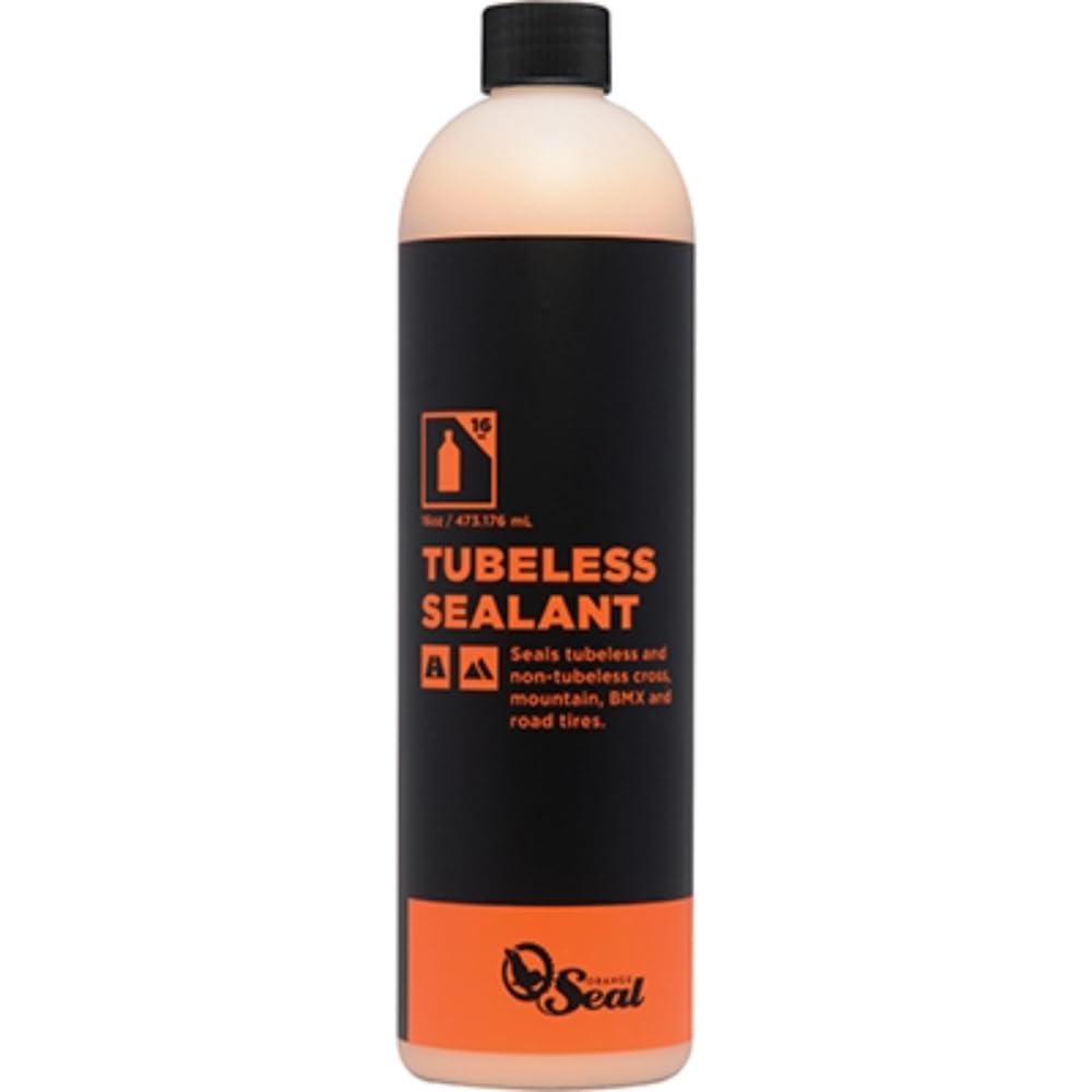 Orange Seal - Regular Formula Tubeless Bike Tire Sealant | Fast Sealing, up to 1/4" Puncture | for MTB, Road, CX and Gravel Bicycle Tires | 16oz Refill