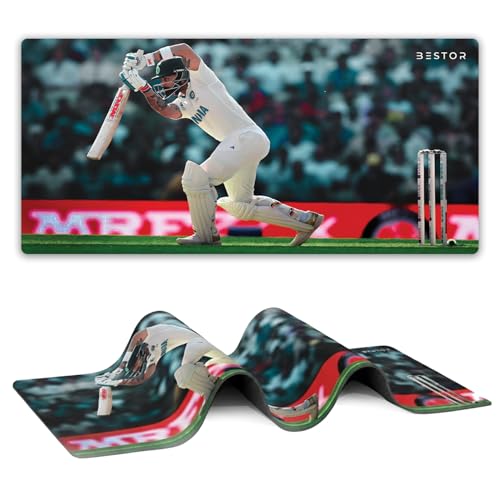 Image of BESTOR Ultra-Smooth Surface, Anti-Fray Laser Cut Edges, Non-Slip Rubber Base Desk Mat - Large Gaming Mouse Pad Waterproof Surface Mouse pad for Laptop (White)