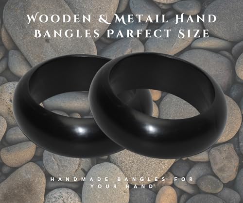 Image of Handcrafted Natural Wooden Bangles Set | Elegant Eco-Friendly Jewelry for Women | Artisan Wood Bracelets - Christmas Gift for Her