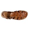 Gianluca - L'artigiano del cuoio Handmade in Italy mens Franciscan sandals in dark brown leather