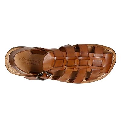Gianluca - L'artigiano del cuoio Handmade in Italy mens Franciscan sandals in dark brown leather