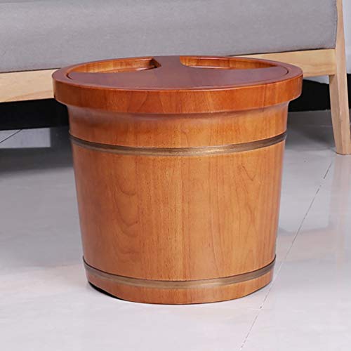 Bañera de madera para pies con masajeador y tapa miniatura 2