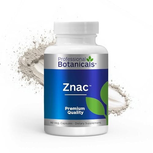 Professional Botanicals ZNAC - Highly Absorbable Zinc Supplement to Support Immune Function, Healthy Metabolism and Prostate Health - 90 Vegetarian Capsules