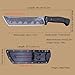 BA-KOR U.S.A 6mm thick DC53 steel 38CM (15.2in) (full tang) fixed knife+scabbard&(5.9in) cerium igniter, suitable for outdoor hunting, camping, survival, exploration, EDC tool knife