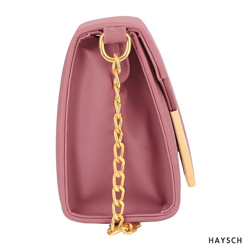Image of Women Girls V-flap Crossbody Sling Bag with Embellished Gold Chain | Perfect For Party Travel Or Daily Use | Stylish Bag For Women