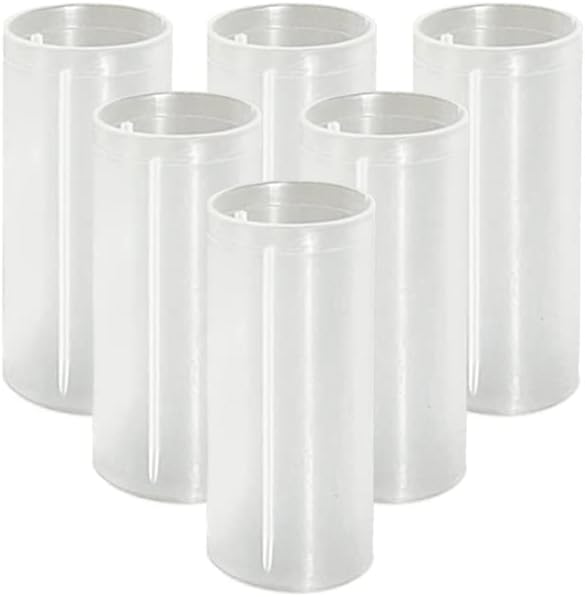 6pcs 18650 Big Plastic Sleeves, Big Plastic Tube Holder for 18650 Battery, Battery Plastic Holder Converter for 18650 Battery to 26650
