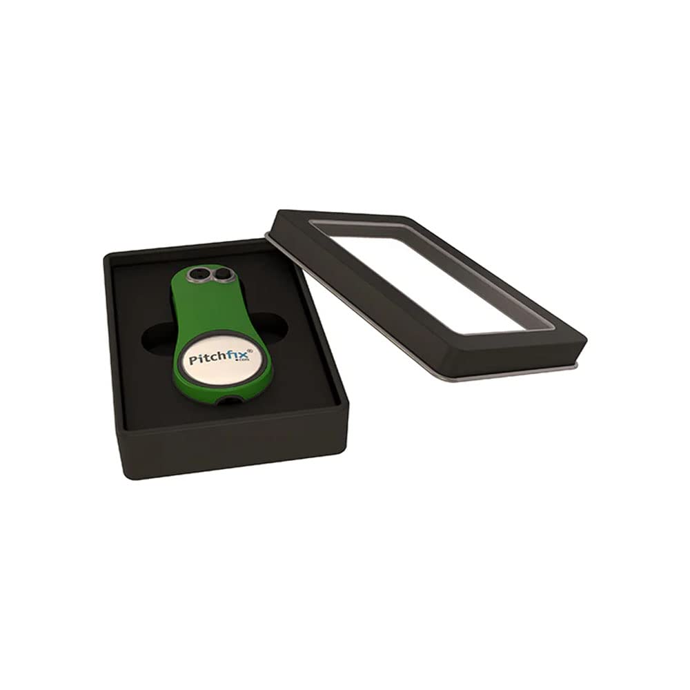 Pitchfix Switchblade Divot Repair Tool Gift Set Includes Fusion 2.5 Divot Repair Tool with Removable Ball Marker Integrated Pencil Sharpener - Best Divot Fixer