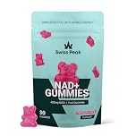 Swiss Peak NAD NMN Vegan Raspberry Flavour Gummies, 400mg per Gummy, 30 Count, Third-Party Lab-Tested, Maximum Strength, UK-Made | Anti-Aging, Cellular Repair, Energy Metabolism Booster