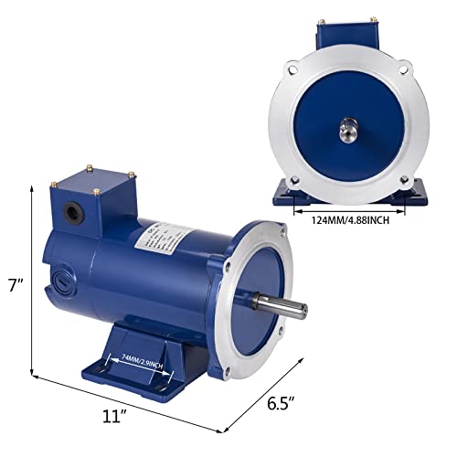 Vevor Dc Motor,Rated Speed 1750 Rpm,1/2 Hp 90V Electric Motor Permanent Magnet Motor #TOP1