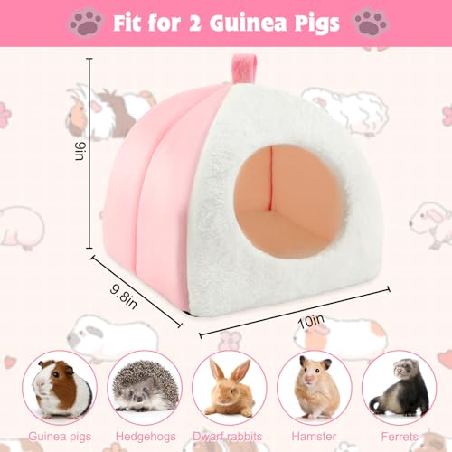 Image of BWOGUE Guinea Pig House Bed Cozy Hamster Cave Large Hideout for Dwarf Rabbits Hedgehog Bearded Dragon Winter Nest Hamster Cage Accessories