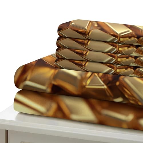 Housse de couette lingots d'or hypoallergique pour un sommeil sain