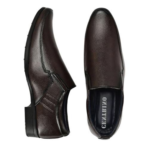 Image of Centrino Slip-On Men's Formal Shoe | Stylish with Soft Cushioned Insole | Sleek Slip-On Design for Formal Look | Durable with Anti-Skid Sole | Ideal for Office Wear (9287)