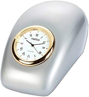 Personalized Decorative Lovely “Tron” Silver Pearl Metal Desk Clock