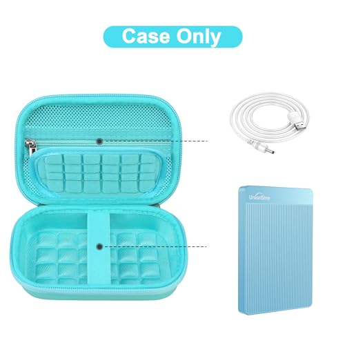 Étui disque dur externe portable et câbles en mesh vert