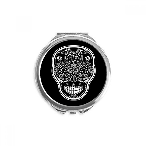 Miroir portable rond pour sac à main solution compacte maquillage jour des morts