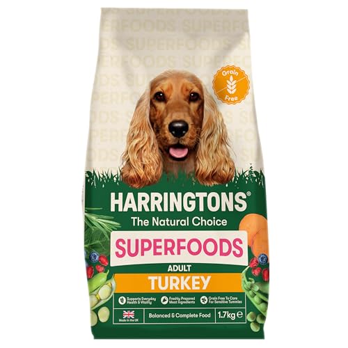 Harringtons Superfoods Dry Adult Dog Food Turkey & Veg 1.7kg (Pack of 4)
