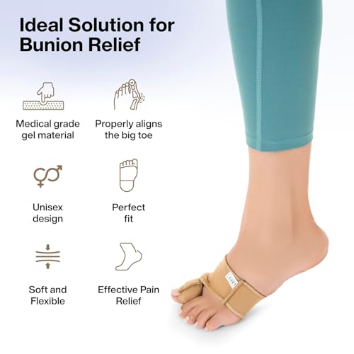 Image of Bunion Corrector Relief Sleeve Big Toe Separator Straighteners, Bunion Correction Socks with Gel Pad Non-Slip Toe Spacer for Women Men Day Night Support Hallux Valgus Guard