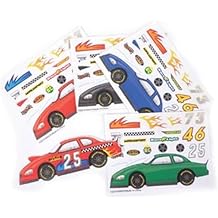 24 Race Car Stickers - Toddler Stickers for Goodie Bags & Party Favors