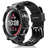 SUPCASE Galaxy Watch 5 Pro 45mm 2022 保護カバー 交換用バンド 衝撃吸収 バンドとケース一体 頑丈 時計バンド ブラック UBProシリーズ