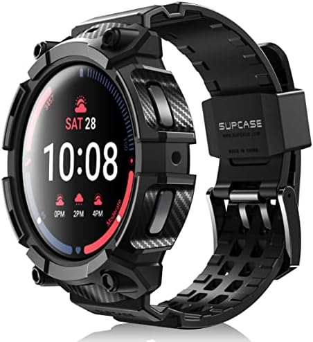 for Samsung Galaxy Watch 5 Pro Case 45mm (2022) with Band, Black