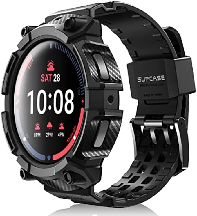 SUPCASE Unicorn Beetle Pro Series Case for Galaxy Watch 5 Pro 45mm 2022 Release, Rugged Protective Case with Strap Bands (Black)