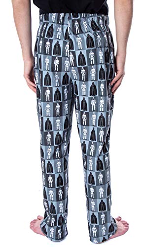 Star Wars Men's Darth Vader and Stormtrooper Allover Grid Print Adult Sleepwear Lounge Pajama Pants4