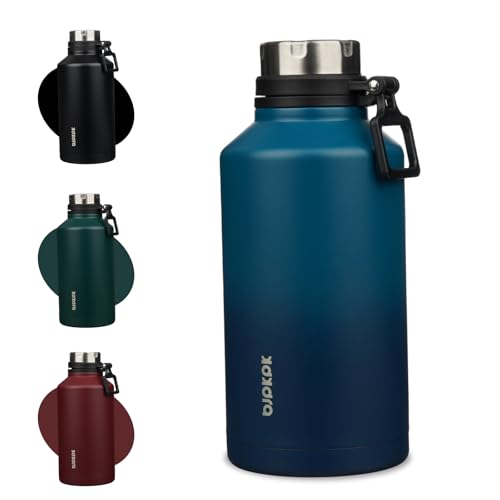 Image of BJPKPK 64oz Insulated Water Bottle, Stainless Steel Vacuum Jug with Handle | Half Gallon Large Water Bottle, Leak-Proof BPA-Free Vacuum Insulated Bottle for Gym, Hiking, Camping & Outdoor Adventures