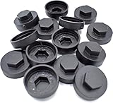 Falcon 200 x Black 8mm Hex Tek Roofing Screw Caps - 16mm Coverage