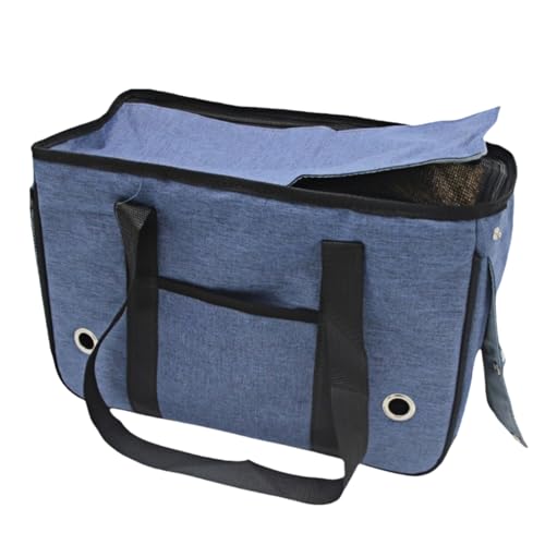 Jingshihaisu ペットのハンドバッグ ポケット付き ロールブラインド付き 耐力が強い ガス透過性 小型犬用 ネコ匹 ウサギ匹 キャンプ アウトドア 旅行する 車載 マルチカラーオプション (S,C)