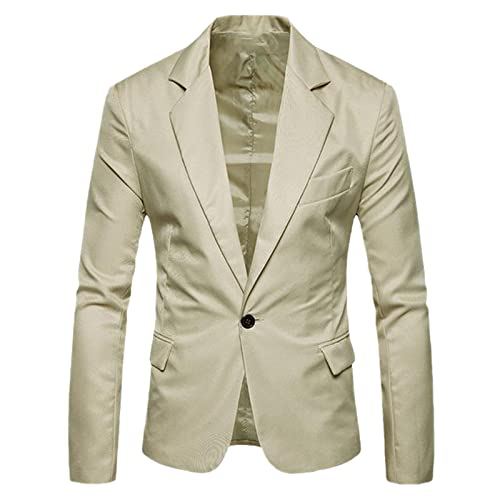 Blazer kaki homme coupe ajustée pour l'automne chic Kelsiop taille L