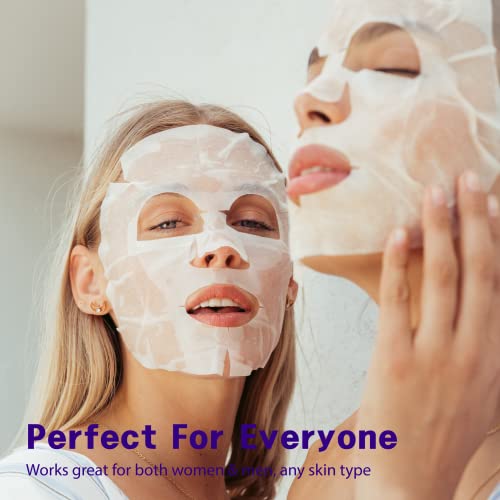 Purederm Collagen Essence Sheet Mask 17 Packs Combo - Easy Sheet Type Korean Beauty Essence Facial Mask - Natural Pulp Materials Contain Moisture To Help Deliver Active Ingredients To The Skin #TOP5